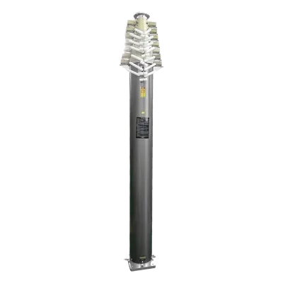 Mástil Telescópico Neumático / 15 m (49.2 ft) / Carga 15 kg / Viento 80 km/h / Aluminio 6063 / IP65
