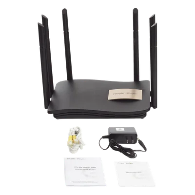 Router Inalámbrico / Wi-Fi 5 / Dual Band 2.4 y 5 GHz / 4 Puertos Gigabit / 6 Antenas 6 dBi / 1,267 Mbps / 96 Usuarios Concurrentes