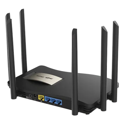 Router Inalámbrico / Wi-Fi 5 / Dual Band 2.4 y 5 GHz / 4 Puertos Gigabit / 6 Antenas 6 dBi / 1,267 Mbps / 96 Usuarios Concurrentes