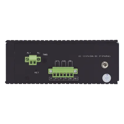 Switch PoE Industrial Administrable / 8 Puertos Gigabit + 4 SFP / PoE Mixto 24V/48V / 802.3af/at/bt 60W / Protección 8kV / Riel DIN / -40°C a 80°C