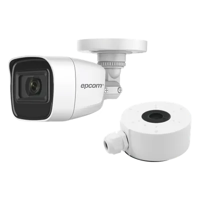 Cámara Bala TURBOHD / 2 Megapixel (1080p) / Gran Angular 106.4° / IR 25 m (82 ft) / IP66 / Audio Integrado / 4 Tecnologías