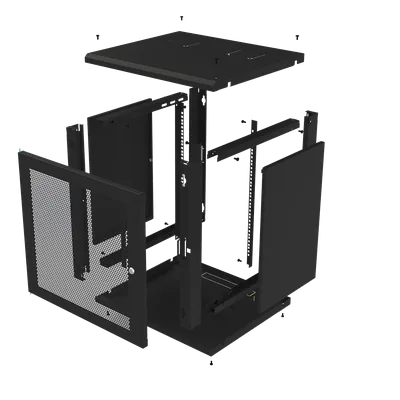 Gabinete de Pared Fijo / 12U / Puerta Perforada / 66 kg Carga / 1.97 x 2.04 x 1.72 pies