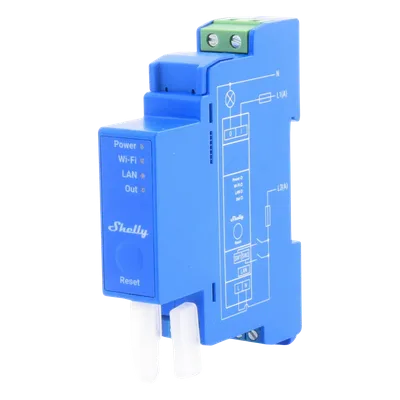 Relevador Inteligente / 1 Canal / Contacto Seco / Wi-Fi, Bluetooth y Ethernet / 16 A / Riel DIN / -20°C a +40°C