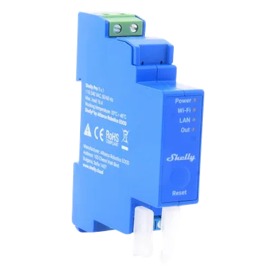 Relevador Inteligente / 1 Canal / Contacto Seco / Wi-Fi, Bluetooth y Ethernet / 16 A / Riel DIN / -20°C a +40°C