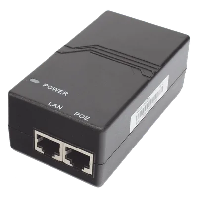 Inyector PoE / 802.3af 15W / 2 Puertos Gigabit / Entrada 100-240V AC / Detección Inteligente PD