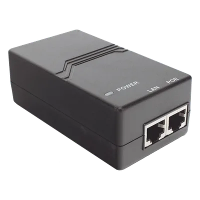 Inyector PoE / 802.3af 15W / 2 Puertos Gigabit / Entrada 100-240V AC / Detección Inteligente PD