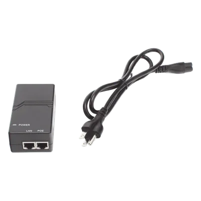 Inyector PoE / 802.3af 15W / 2 Puertos Gigabit / Entrada 100-240V AC / Detección Inteligente PD