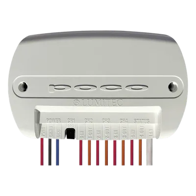 Módulo de control de iluminación / 4 puertos / IP67 / 10 A por puerto / 3.5 x 1.3 x 5.5 in