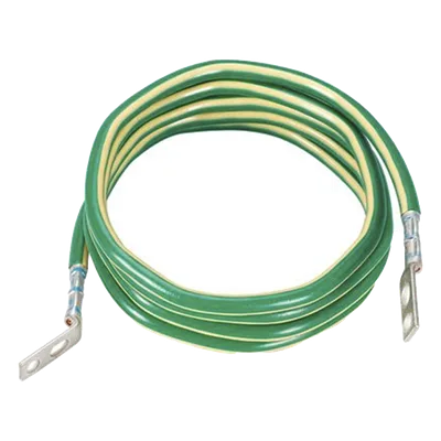 Jumper de Aterrizaje / 6 AWG / 3.6 m (11.8 ft) / Terminal Doblada 45° / Terminal Recta / Cobre Preterminado