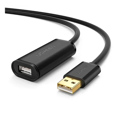 Cable de Extensión Activo USB 2.0 / 5 m (16.4 ft) / Amplificador FE1.1S / Velocidad 480 Mbps / Macho-Hembra / Triple Blindaje