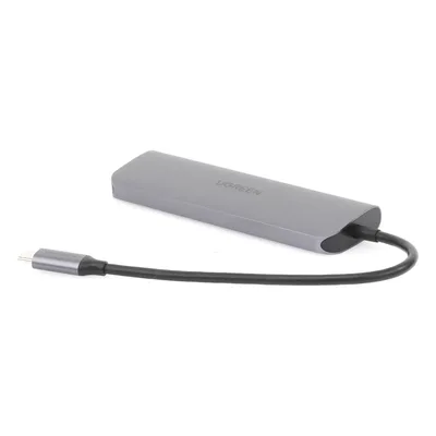 HUB USB-C Multipuertos / HDMI 4K@30Hz / 3 Puertos USB-A 3.0 / Lector Tarjeta SD+TF (Uso Simultáneo) / 6 en 1 / Carcasa de Aluminio.