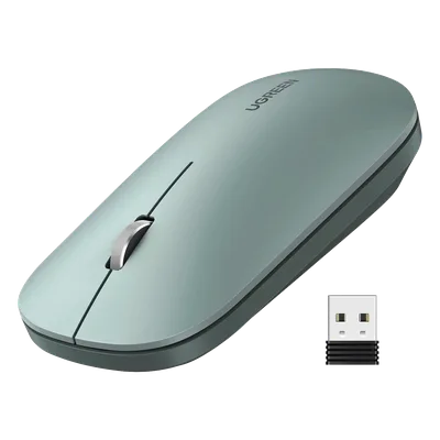 Mouse Inalámbrico / 2.4 GHz / Alcance 10 m (32.8 ft) / DPI 1000-4000 Ajustable / Ultra Delgado 3 cm / Scroll Aluminio / Silencioso 40 dB