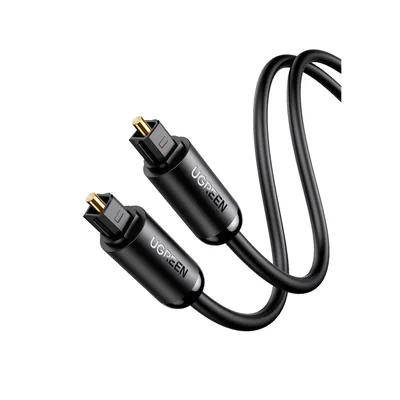 Cable Óptico Toslink S/PDIF / 3 Metros (9.84 Pies) / Tapa de Protección / Dolby 7.1 Canales / Diseño Durable / Plug & Play / Color Negro