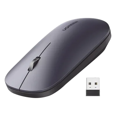 Mouse Inalámbrico / 2.4 GHz / Alcance 10 m (32.8 ft) / DPI 1000-4000 Ajustable / Ultra Delgado 3 cm / Silencioso 40 dB