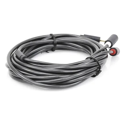 Cable de Audio 3.5mm a 2 RCA Macho / 5 Metros (16.40 Pies) / Blindaje Múltiple / Conectores Oro 24K / TPE Ecológico / ABS