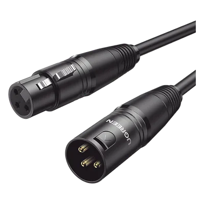 Cable XLR Balanceado / 3 Pines Macho a Hembra / 10 m (32.8 ft) / Triple Blindaje / OFC / Conectores Niquelados