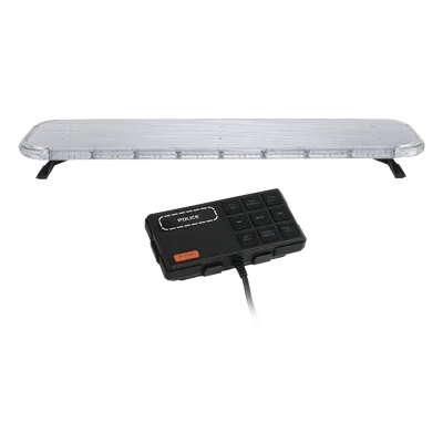 Kit de Equipamiento para Seguridad Pública / Barra LED 132 Hyperlux / Sirena 100W Mono-mando / Bocina 8 Ohms / Control de Tráfico Ámbar / 45 Patrones de Destello