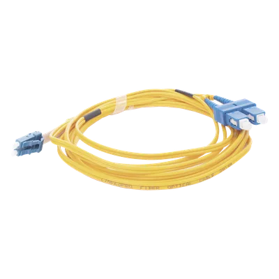 Jumper de Fibra Óptica / Monomodo 9/125 / LC/UPC-SC/UPC / Dúplex / PVC 2.0 mm / 3 m (9.84 ft) / Amarillo