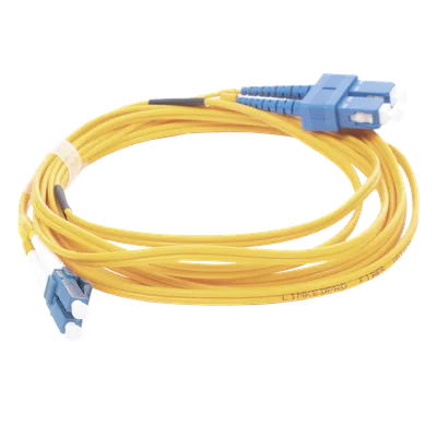 Jumper de Fibra Óptica / Monomodo 9/125 / LC/UPC-SC/UPC / Dúplex / PVC 2.0 mm / 3 m (9.84 ft) / Amarillo