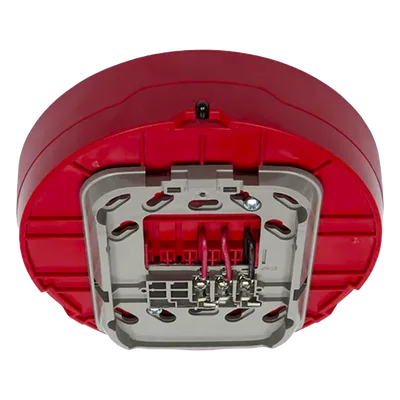 Base AV inalámbrica direccionable / Montaje en techo / Color rojo / Red malla Clase A / Serie L System Sensor / Paneles ES-200X, MS-9600