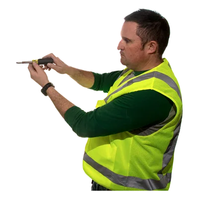 Chaleco de seguridad reflectante / Talla XL / ANSI/ISEA 107-2015 Tipo R Clase 2 / Pecho 44''-50'' (111,8-127 cm) / Amarillo alta visibilidad