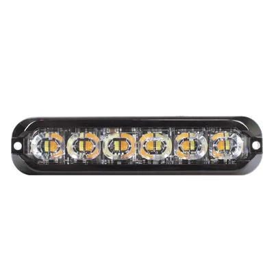 Luz de Advertencia Direccional LED Flexible / 12 LED Dual Color / Montaje Curvo 120° / IP69K / 12-24V / SAE Clase I/II