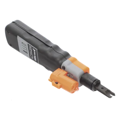 Herramienta de Impacto Punchdown / LED 2200 mcd / Fuerza Ajustable 27.5-37.5 lbs / Compatible Cat.6 23 AWG / Mango Ergonómico