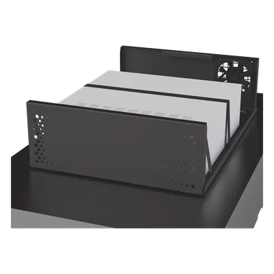 Gabinete Metálico para DVR/NVR / Acero Calibre 20 / 525x180x677 mm / Chapa con Llave / Compatible Ventilador 120 mm / Fijación Mesa o Escritorio