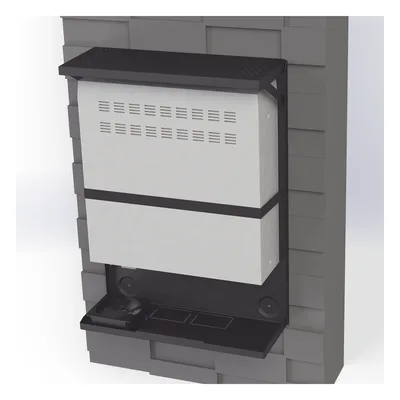 Gabinete Metálico para DVR/NVR / Acero Calibre 20 / 525x180x677 mm / Chapa con Llave / Compatible Ventilador 120 mm / Fijación Mesa o Escritorio