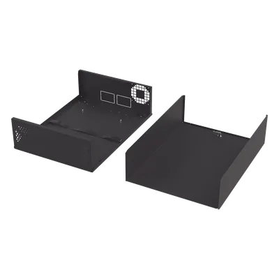 Gabinete Metálico para DVR/NVR / Acero Calibre 20 / 525x180x677 mm / Chapa con Llave / Compatible Ventilador 120 mm / Fijación Mesa o Escritorio