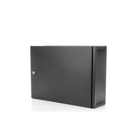 Gabinete Metálico para DVR/NVR / Acero Calibre 20 / 525x180x677 mm / Chapa con Llave / Compatible Ventilador 120 mm / Fijación Mesa o Escritorio