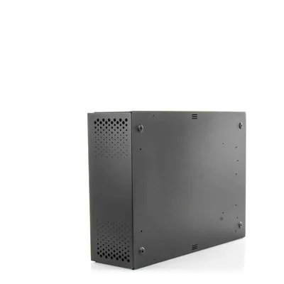 Gabinete Metálico para DVR/NVR / Acero Calibre 20 / 525x180x677 mm / Chapa con Llave / Compatible Ventilador 120 mm / Fijación Mesa o Escritorio