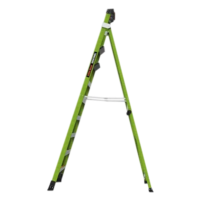 Escalera de Fibra de Vidrio / 3.05 m (10 ft) / Capacidad 170 kg (375 lbs) / Tipo IAA / Doble Configuración / Almohadilla Giratoria / Peldanos Extra Anchos
