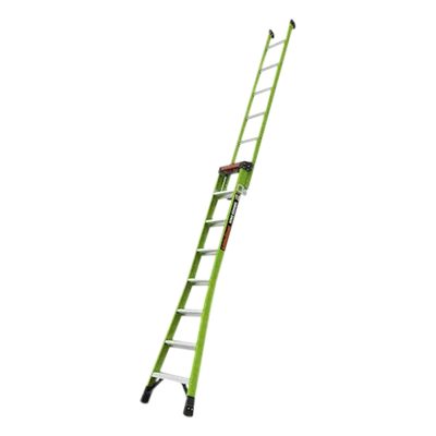 Escalera Combinada 3 en 1 / Fibra de Vidrio / 2.44 m (8 ft) / Capacidad 170 kg (375 lb) / Almohadilla Giratoria / No Conductora