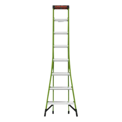 Escalera Combinada 3 en 1 / Fibra de Vidrio / 2.44 m (8 ft) / Capacidad 170 kg (375 lb) / Almohadilla Giratoria / No Conductora
