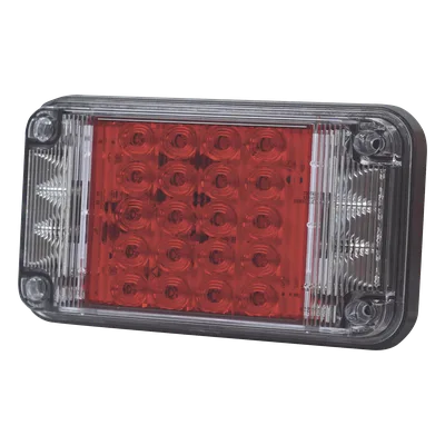 Luz de Advertencia LED / 66 LEDs / 7x4 Pulgadas / 12 VCC / 10 Patrones de Destello / Montaje Permanente