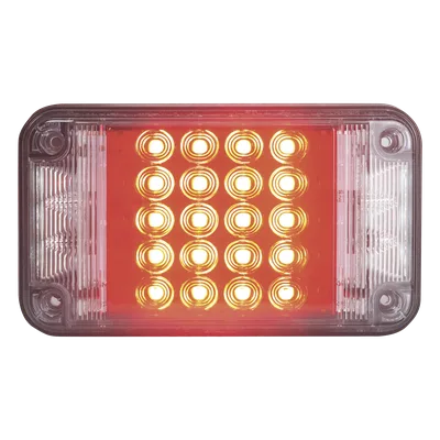 Luz de Advertencia LED / 66 LEDs / 7x4 Pulgadas / 12 VCC / 10 Patrones de Destello / Montaje Permanente