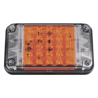 Luz de Advertencia LED / 7x4 pulgadas / 66 LED de Alta Intensidad / 12 VCC / 10 Patrones de Destello / Montaje Permanente