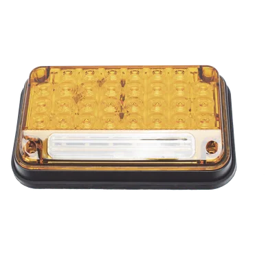 Luz de Advertencia LED / 7x4 pulgadas / 66 LED Alta Intensidad / 12 VCC / 10 Patrones de Destello / Mica Ámbar / Montaje Permanente