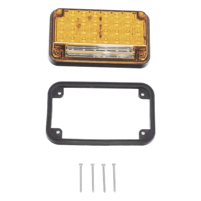 Luz de Advertencia LED / 7x4 pulgadas / 66 LED Alta Intensidad / 12 VCC / 10 Patrones de Destello / Mica Ámbar / Montaje Permanente