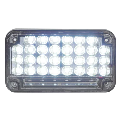 Luz de Advertencia LED / 66 LEDs / 7x4" / 12 VCC / 10 Patrones de Destello / Montaje Permanente / Color Claro