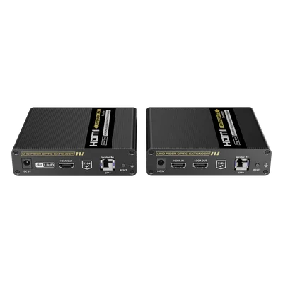 Kit Extensor HDMI por FIBRA ÓPTICA 10G a 40 Km | Resolución 4K@60Hz | Monomodo (SMF) | IPCOLOR PIXEL | Cero Latencia | Sin Comprimir | S/PDIF / ARC / RS-232 | Salida Loop | Transceptores Ópticos (GBIC