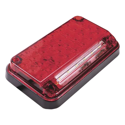 Luz de Advertencia LED / 7x4" / 66 LED / 10 Patrones de Destello / 12 VCC / Luz de Trabajo Integrada / Montaje Permanente