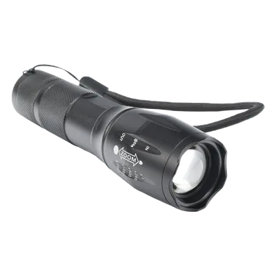 Linterna LED Táctica / 600 Lúmenes / IPX4 / Zoom Ajustable / Funcionamiento Dual 4.5V / 3.7V / Aluminio Ultraligero