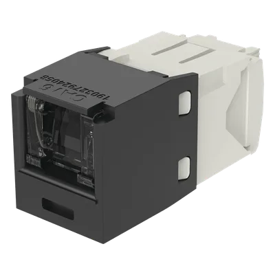 Conector Jack RJ45 / Categoría 6 / 8 Posiciones 8 Cables / Terminación TG Sin Impacto / -10°C a 65°C / Color Negro