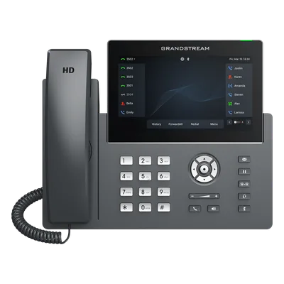 Teléfono IP / 12 Líneas SIP / 6 Cuentas / Pantalla Táctil 7" / Wi-Fi Dual Band / PoE Gigabit / Bluetooth / Audio HD Opus