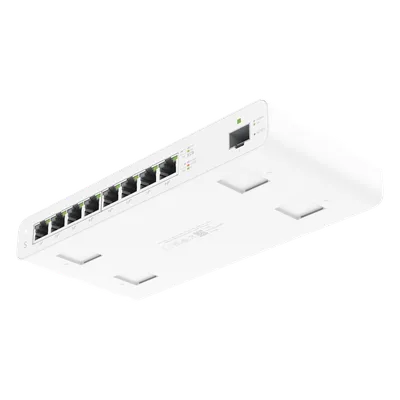 Switch PoE Pasivo / 8 Puertos GbE / 1 Puerto SFP / 110 W (27 V) / 30 W por Puerto / Aislamiento de Puertos / DHCP Snooping