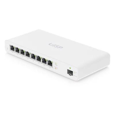 Switch PoE Pasivo / 8 Puertos GbE / 1 Puerto SFP / 110 W (27 V) / 30 W por Puerto / Aislamiento de Puertos / DHCP Snooping