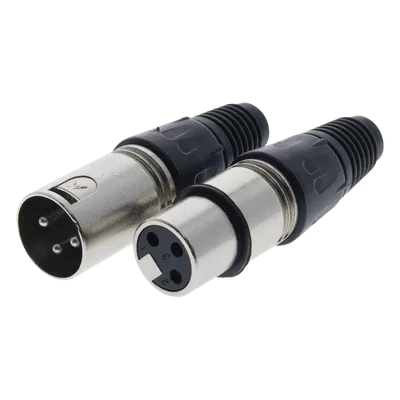 Kit Conector XLR / Macho + Hembra / Cable 3.5-8.0 mm / 16 A por Contacto / Soldadura / -30 °C a +80 °C
