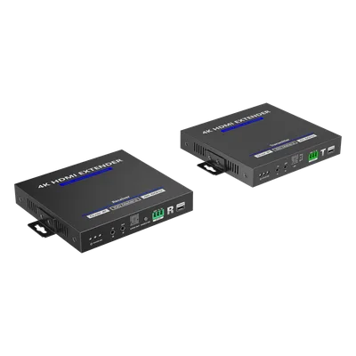 Extensor HDMI sobre IP / 4K@60Hz / Cero Latencia / 100 m (328 ft) / IR Bidireccional / RS-232 / ARC / Salida Loop / IPColor